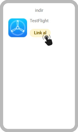 App Store'da TestFlight — Link al butonu