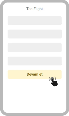 TestFlight şartları — Devam et
